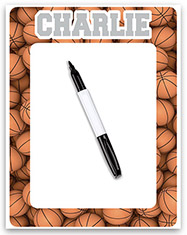 Personalized Dry Erase Boards by Namedrops - Basketballs