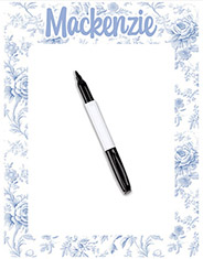 Personalized Dry Erase Boards by Namedrops - Blue Flower