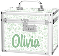 Lock Boxes - Green Flower Design by Namedrops