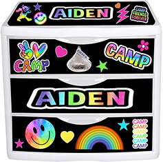 Three Plastic Drawers by Namedrops - Camp