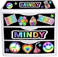 Three Plastic Drawers by Namedrops - XOXO