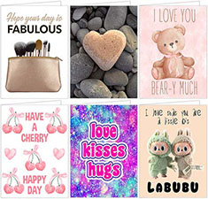 Folded Camp Note Cards by Namderops - Girly Pack
