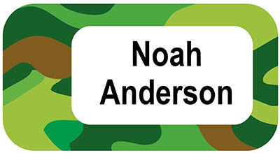 Laundry Safe Clothing Labels by Camp Stuff (Camo Green)