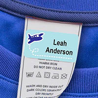 Laundry Safe Clothing Labels by Camp Stuff (Airplane)