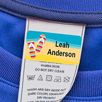 Laundry Safe Clothing Labels by Camp Stuff (Beach)