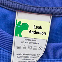 Laundry Safe Clothing Labels by Camp Stuff (Dinosaur)