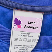 Laundry Safe Clothing Labels by Camp Stuff (Heart #2)
