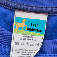 Laundry Safe Clothing Labels by Camp Stuff (Horse)