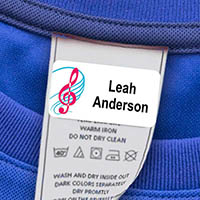 Laundry Safe Clothing Labels by Camp Stuff (Musical1)
