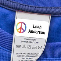 Laundry Safe Clothing Labels by Camp Stuff (Peace)