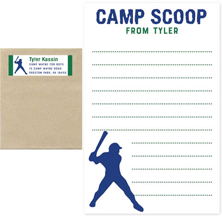 Camp Notepad & Label Sets by Three Bees (Baseball)