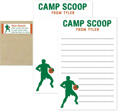 Camp Notepad & Label Sets by Three Bees (Basketball)