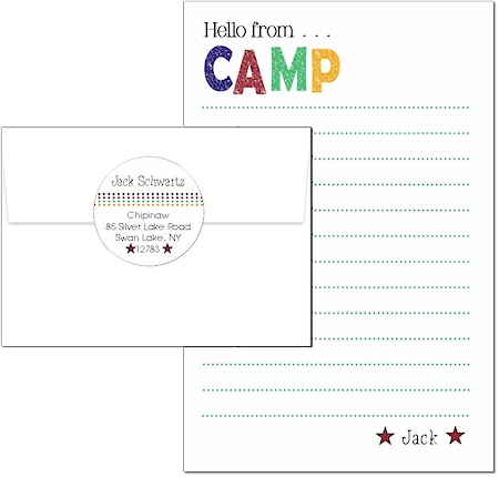 Camp Notepad & Label Sets by Three Bees (Distressed Primary)