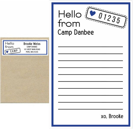 Camp Notepad & Label Sets by Three Bees (Hello From Zip Code - Blue)