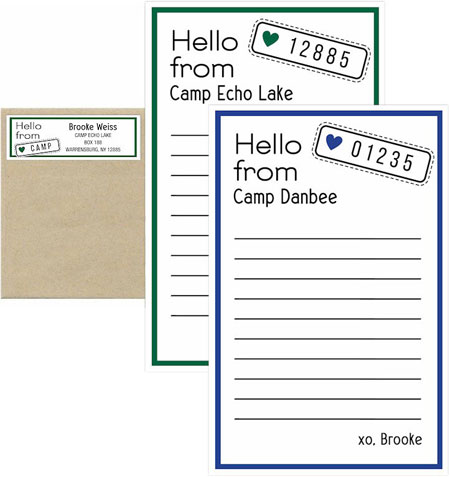 Camp Notepad & Label Sets by Three Bees (Hello From Zip Code - Create-Your-Own)