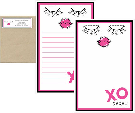 Camp Notepad & Label Sets by Three Bees (Lashes and Lips)