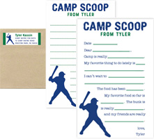 Camp Notepad & Label Sets by Three Bees (Baseball)