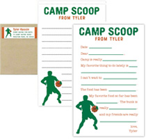 Camp Notepad & Label Sets by Three Bees (Basketball)
