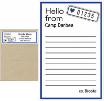 Camp Notepad & Label Sets by Three Bees (Hello From Zip Code - Blue)