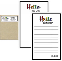 Camp Notepad & Label Sets by Three Bees (Rainbow Hello)