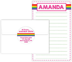 Camp Notepad & Label Sets by Three Bees (Rainbow)