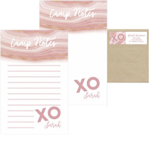 Camp Notepad & Label Sets by Three Bees (Shimmery Blush)