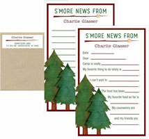 Camp Notepad & Label Sets by Three Bees (S'more News Brown)