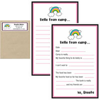 Camp Notepad & Label Sets by Three Bees (Sticker Rainbow)