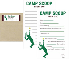 Camp Notepad & Label Sets by Three Bees (Tennis)