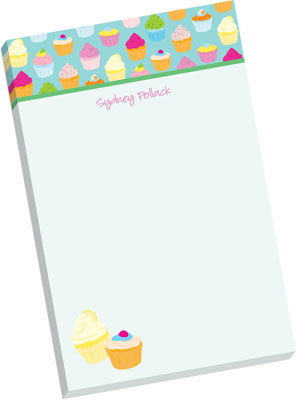 Notepads by iDesign - Cupcakes Turquoise (Normal by iDesign - Camp)