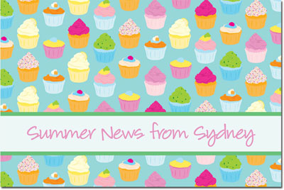 Postcards by iDesign - Cupcakes Turquoise (Camp)