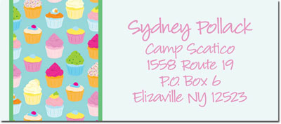 Address Labels by iDesign - Cupcakes Turquoise (Camp)