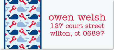 Address Labels by iDesign - Whales & Lobsters Nautical (Camp)