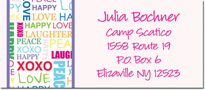 Address Labels by iDesign - Cool Type White (Camp)