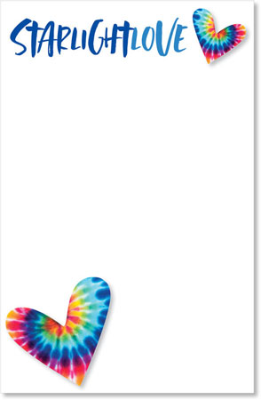Camp Notepads by iDesign - Tie Dye Hearts Camp Notepads by iDesign - Tie Dye Hearts