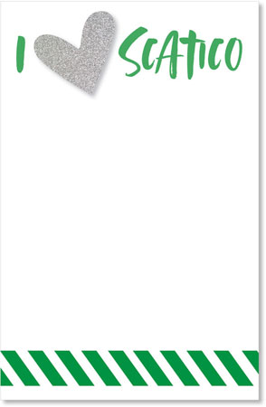 Camp Notepads by iDesign - Glitter Heart with Camp Name