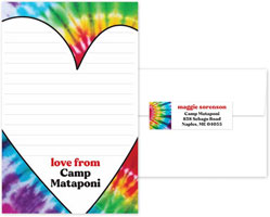 Camp Notepad & Label Sets by iDesign (Tie Dye Big Heart)