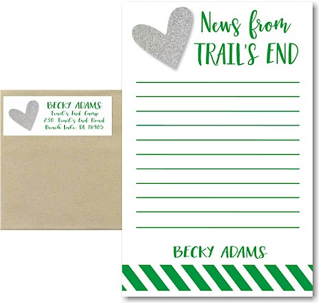 Camp Notepad & Label Sets by iDesign - Glitter Heart