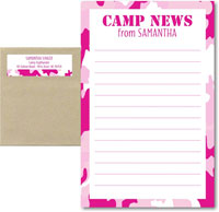 Camp Notepad & Label Sets by Three Bees (Camo Pink)