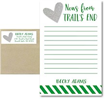Camp Notepad & Label Sets by iDesign - Glitter Heart