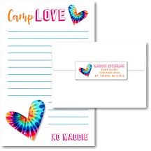 Camp Notepad & Label Sets by iDesign - Camp Love Tie Dye Hearts