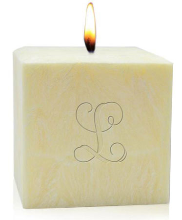 Personalized Candles - Single Initial Palm Wax