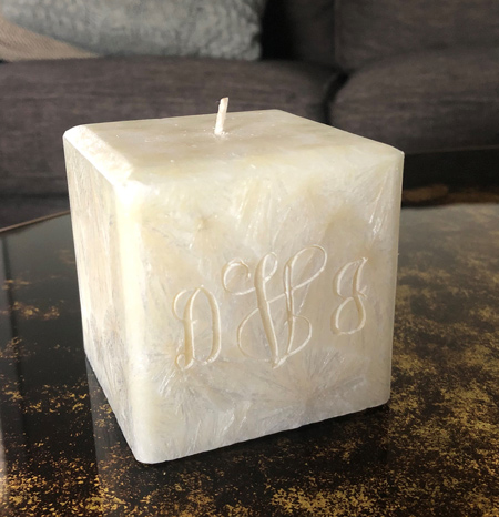Personalized Candles - Monogram Palm Wax