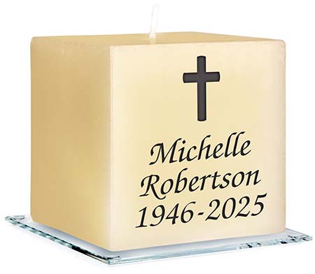 Memorial Personalized Candles by Embossed Graphics Memorial Personalized Candles by Embossed Graphics