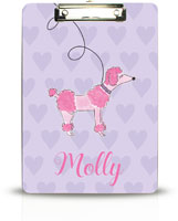 Personalized Clipboards by Kelly Hughes Designs (Poodle)