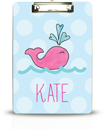 Personalized Clipboards by Kelly Hughes Designs (Preppy Whale)