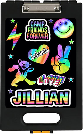 Personalized Clipboard Case - Top Ten Solid Black Personalized Clipboard Case - Top Ten Solid Black