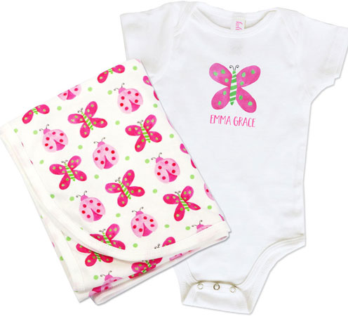 Infant Creepers & Blankets by Kelly Hughes Designs (Butterfly) Infant Creepers & Blankets by Kelly Hughes Designs (Butterfly)