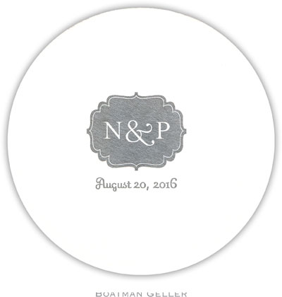 Initials Coaster Letterpress Coasters by Boatman Geller