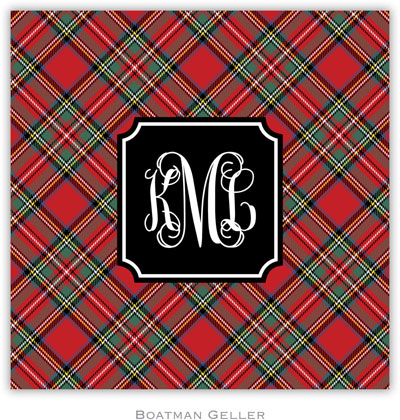 Personalized Coasters by Boatman Geller (Plaid Red Preset)